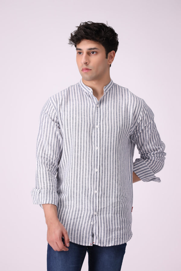 Ban Collar Casual Shirt