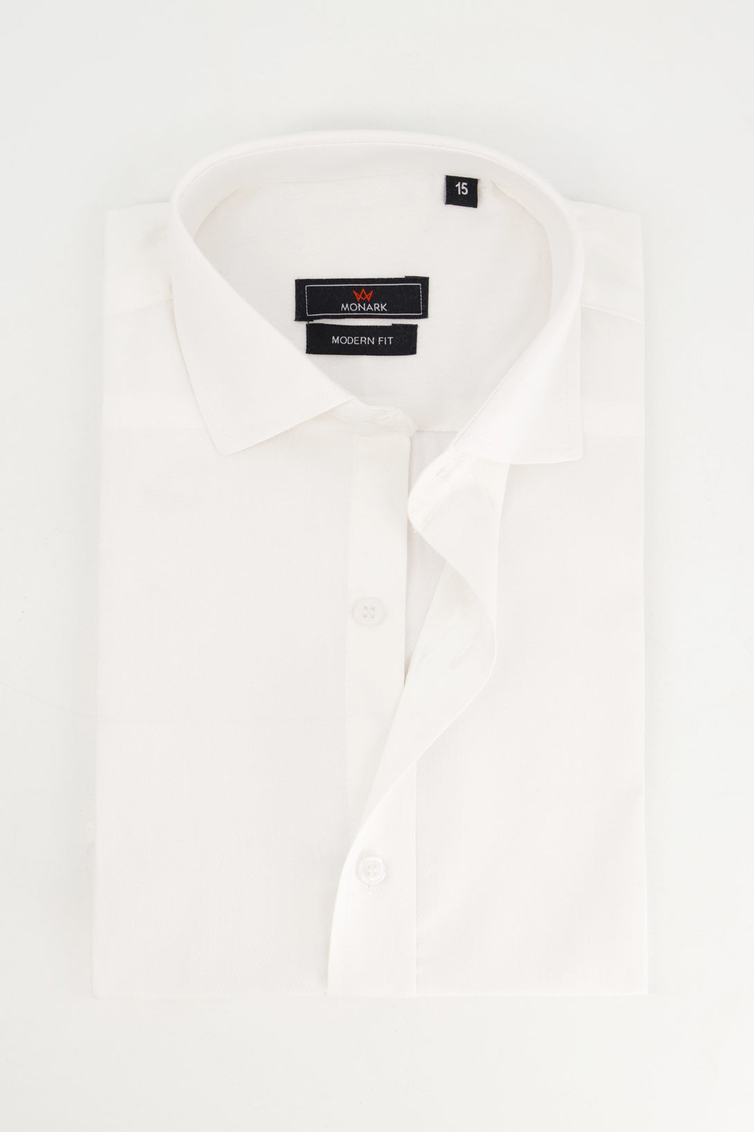 WHITE TEXTURED FORMAL SHIRT – Monark Clothing