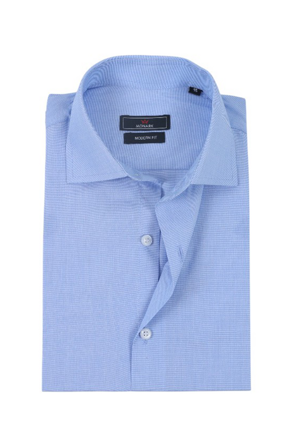 Light Blue Textured Formal Shirt