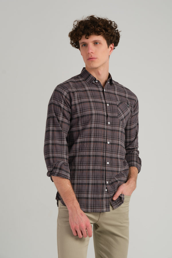 CHECKERED SLIM FIT SHIRT