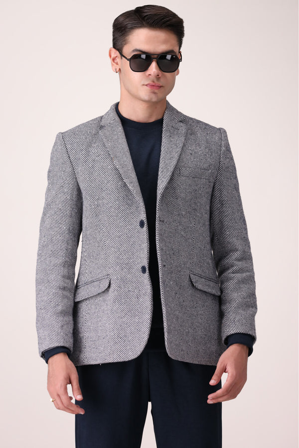 TEXTURED SLIM FIT COAT