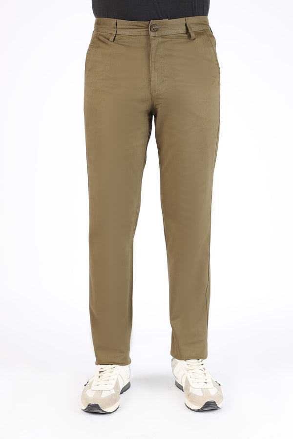 TAPPERED FIT COTTON PANTS