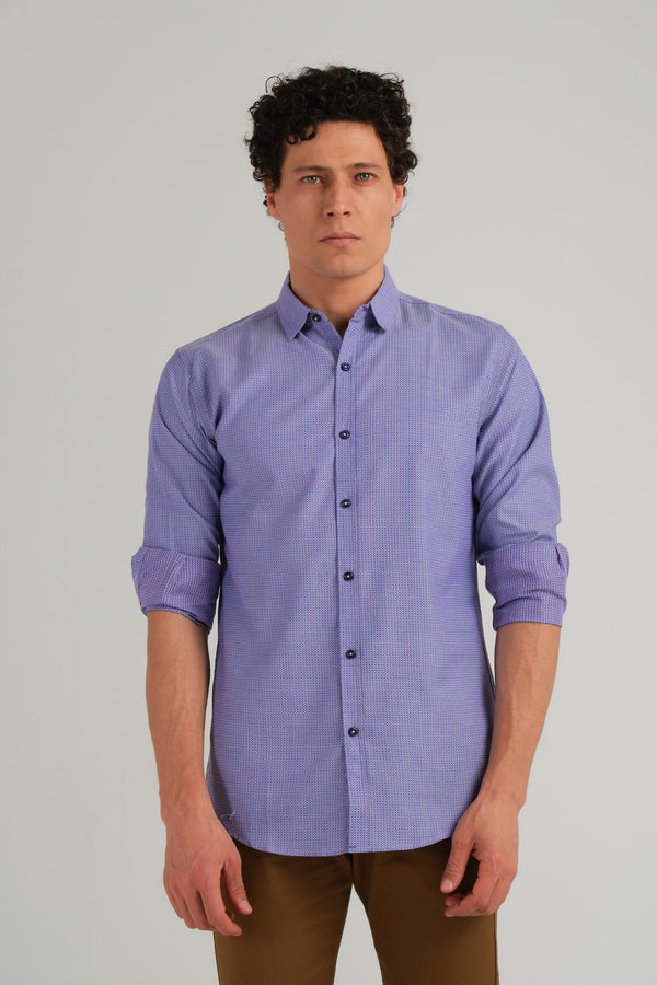 TEXTURED SLIM FIT WOVEN SHIRT