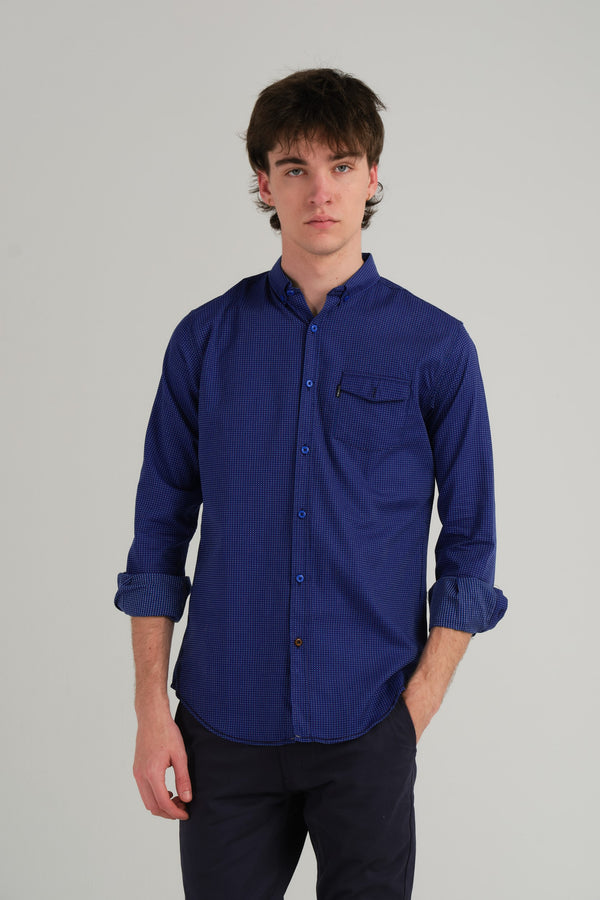 TEXTURED SLIM FIT WOVEN SHIRT