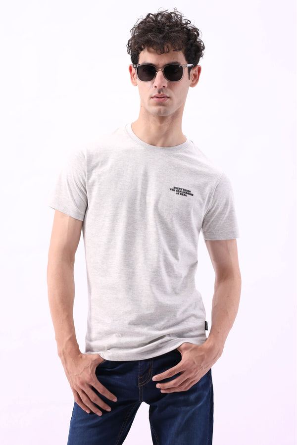 BASIC TYPO-EMBLEM CREW T-SHIRT