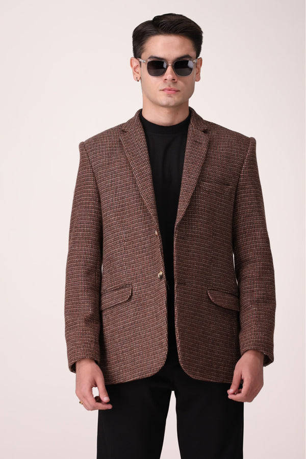 TEXTURED SLIM FIT COAT