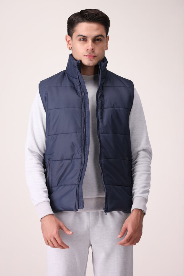 SLEEVELESS QUILTED JACKET