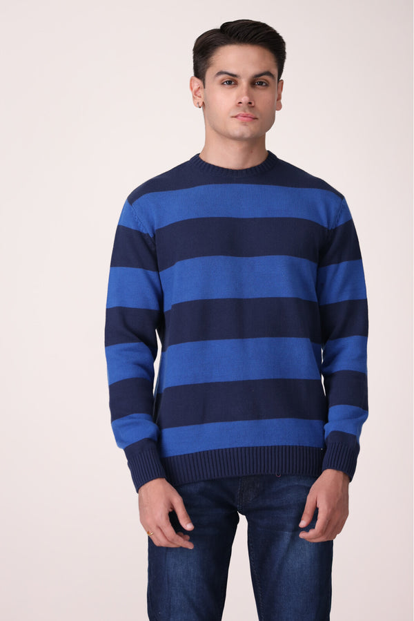 COLOR BLOCK STRIPE SWEATER