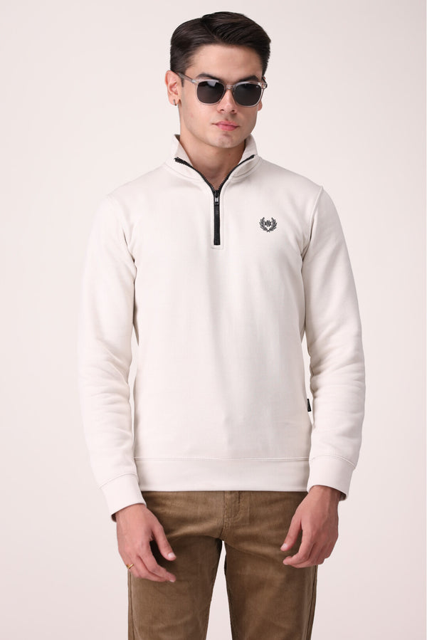 BASIC HALF-ZIP SWEATSHIRT