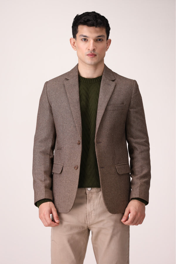 TEXTURED SLIM FIT COAT