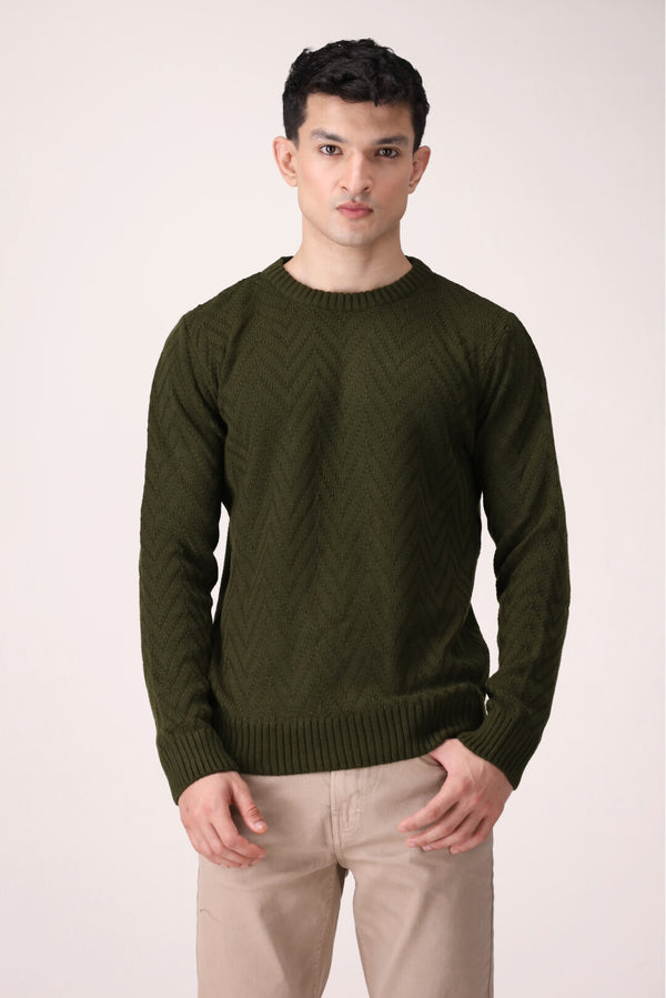 TEXTURED KNITTED SWEATER