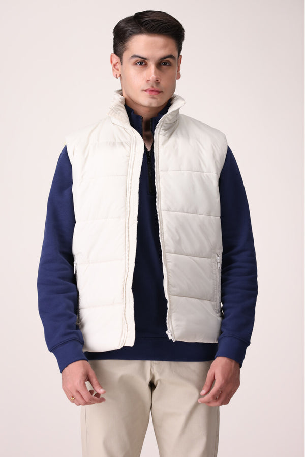 SLEEVELESS QUILTED JACKET