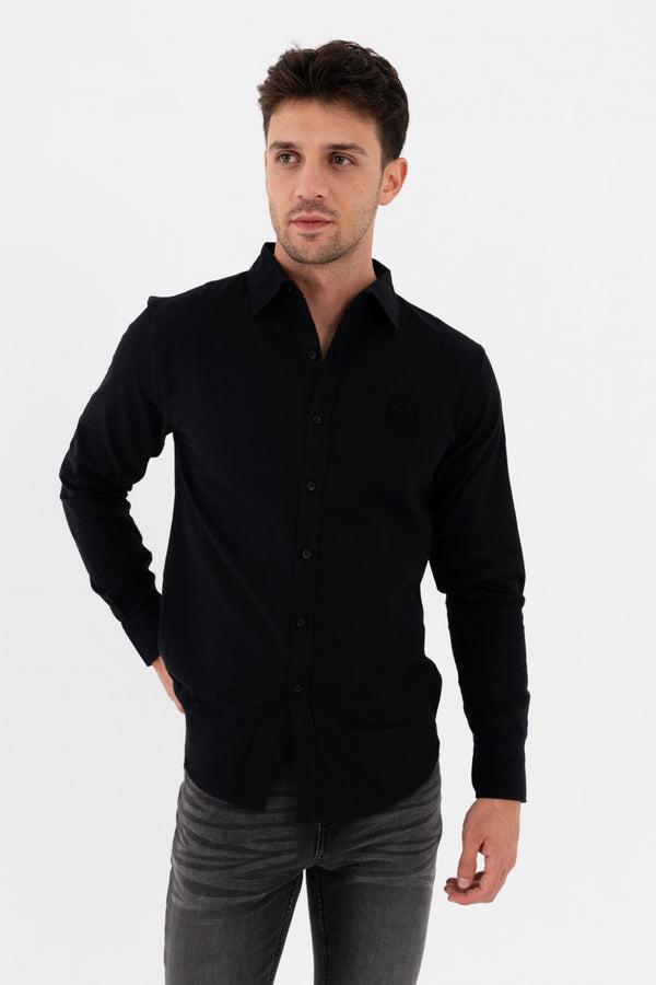 SOLID SLIM FIT WOVEN SHIRT