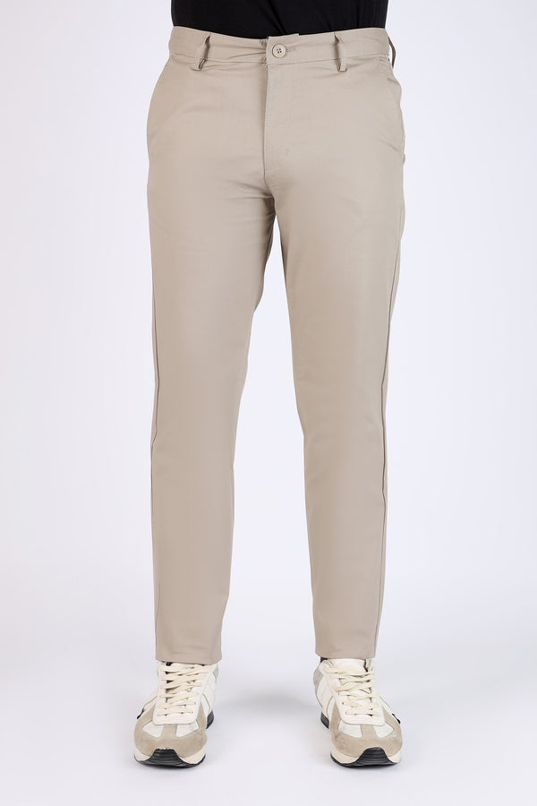 TAPPERED FIT COTTON PANTS