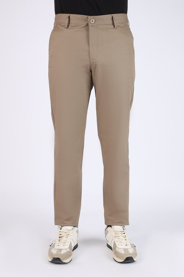 TAPPERED FIT COTTON PANTS