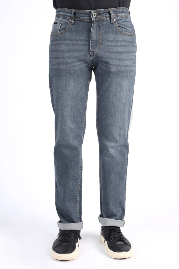 SLIM STRAIGHT DENIM JEANS