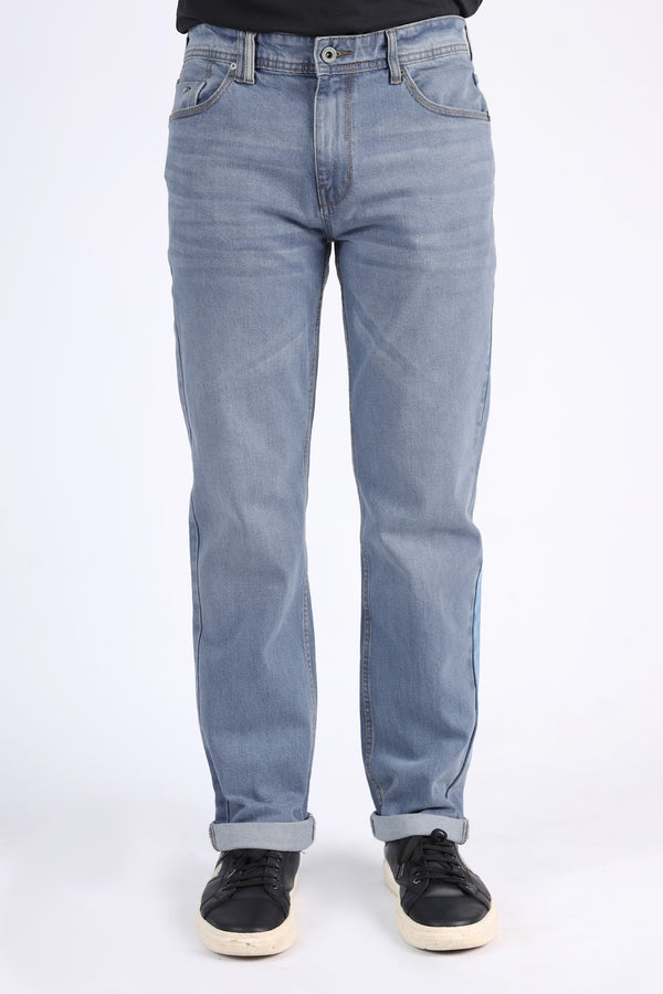 SLIM STRAIGHT DENIM JEANS