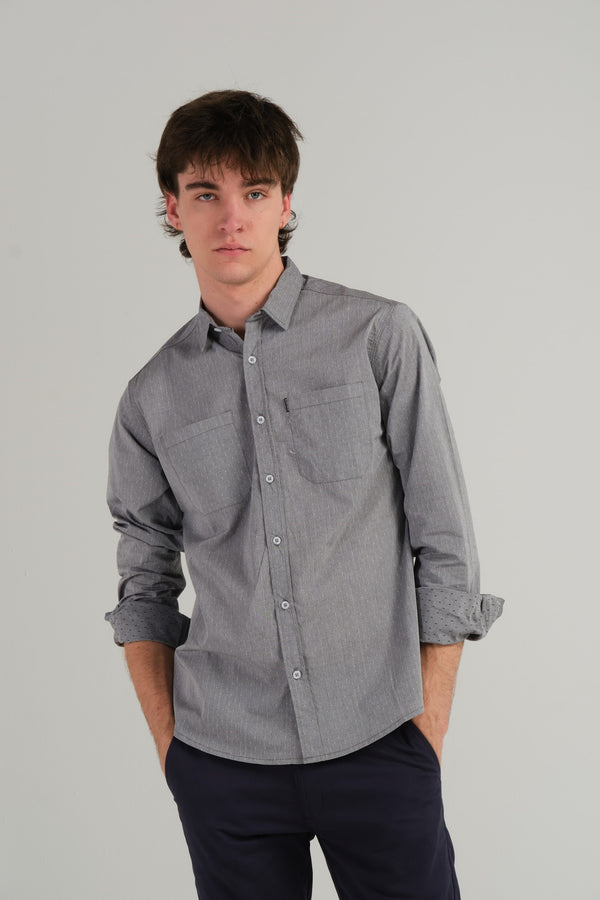 TEXTURED SLIM FIT WOVEN SHIRT