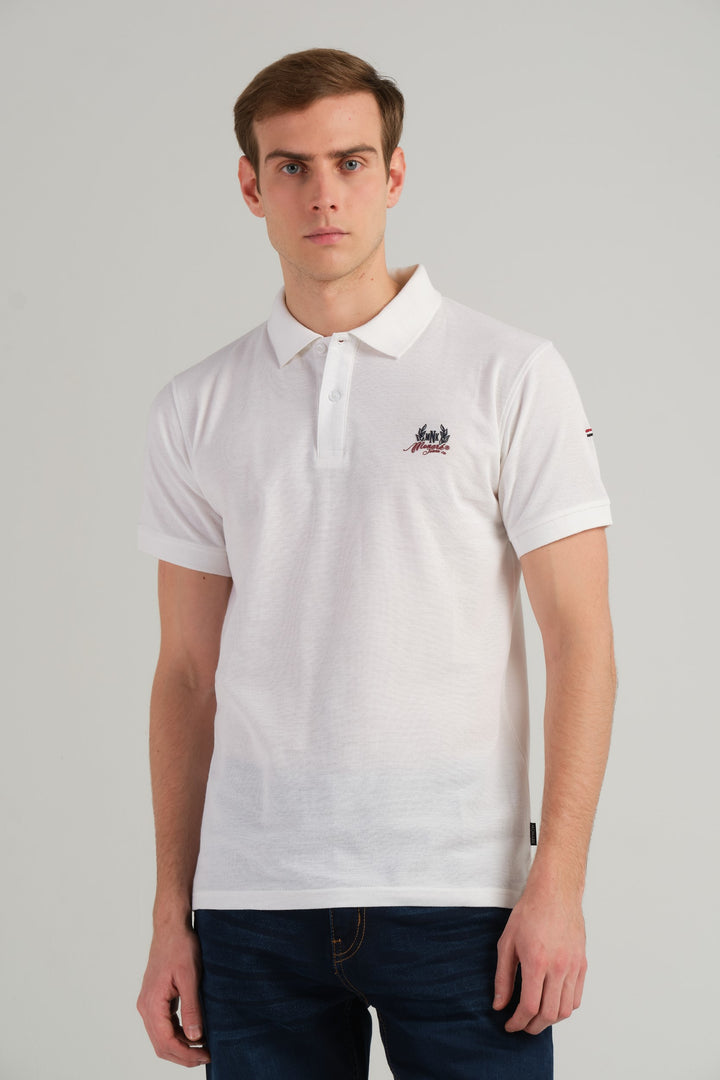 white polo shirt