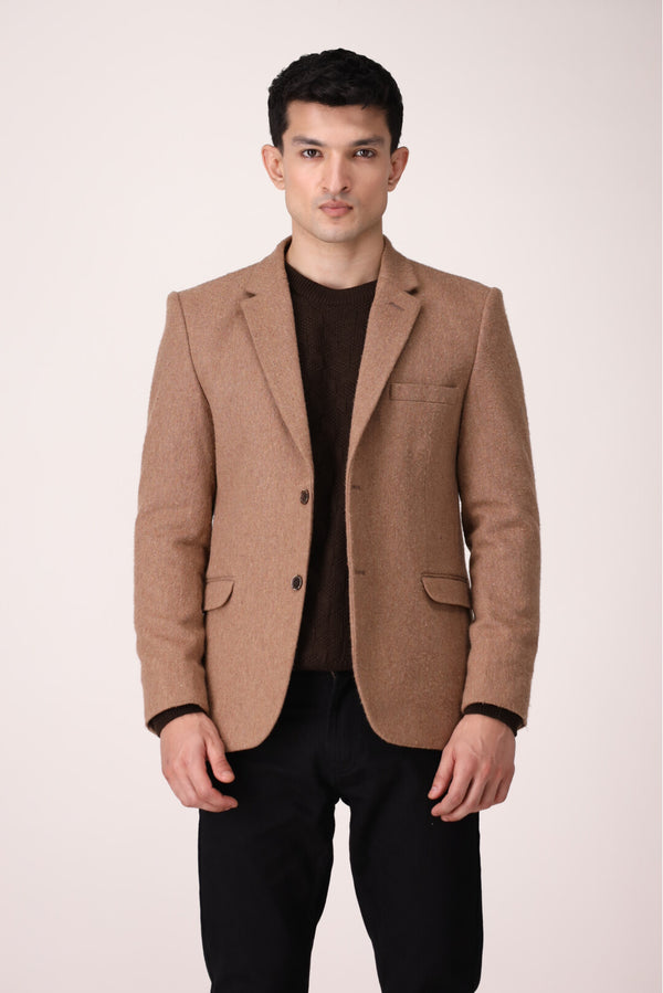 SOLID TWEED COAT