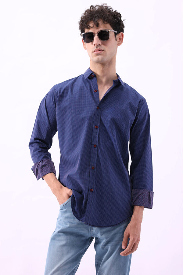 TEXTURED SLIM FIT WOVEN SHIRT