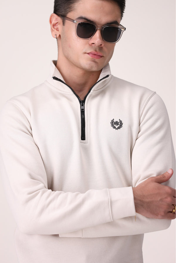 BASIC HALF-ZIP SWEATSHIRT