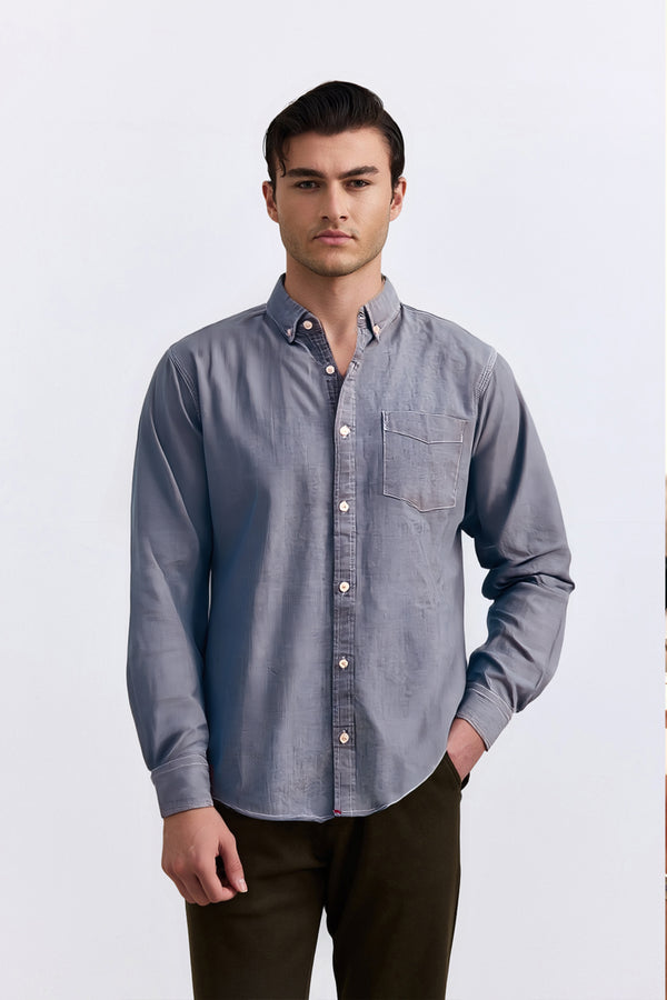 Denim Blue Button Down Shirt