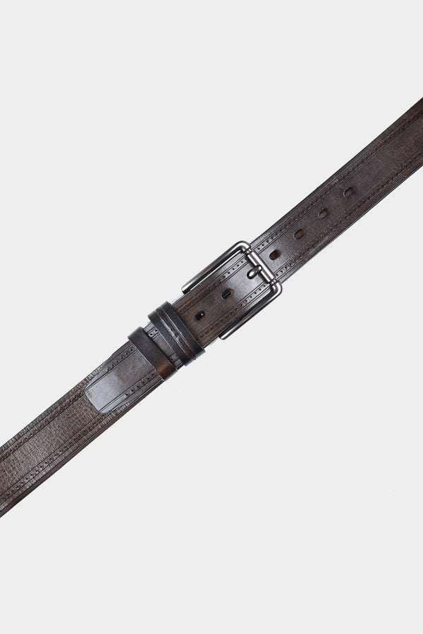 Brown Classic Box Buckel Causal Belt