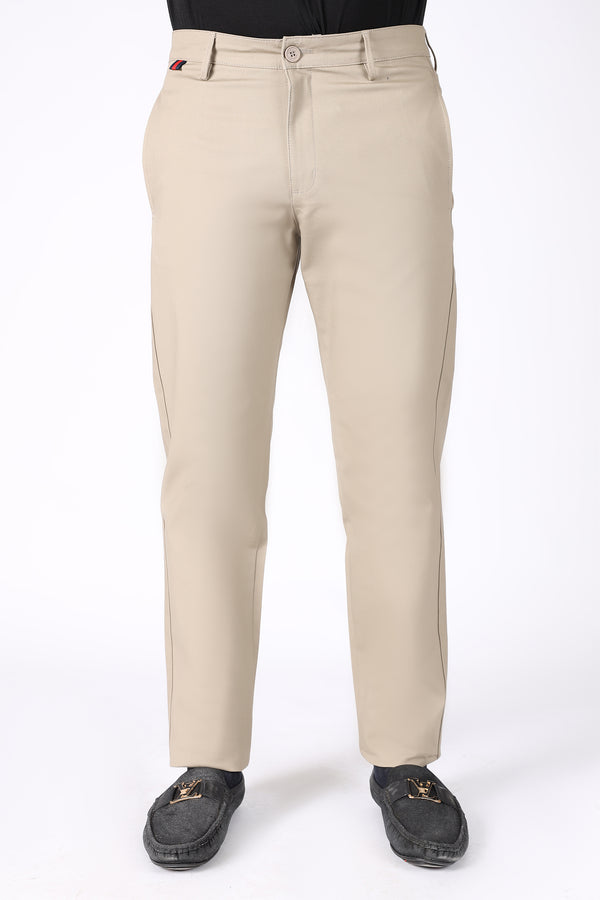 TAPPERED FIT COTTON PANTS