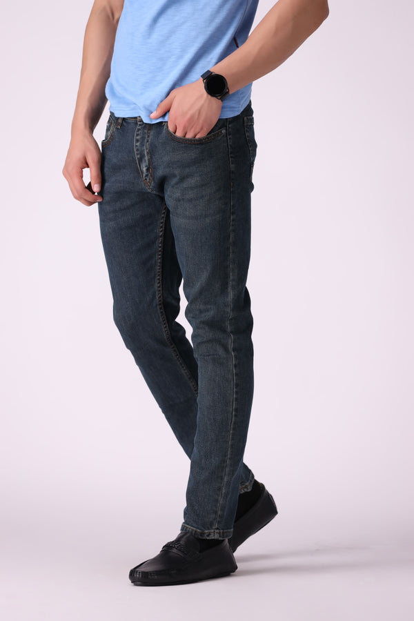 Stone Wash Stright Fit Jeans