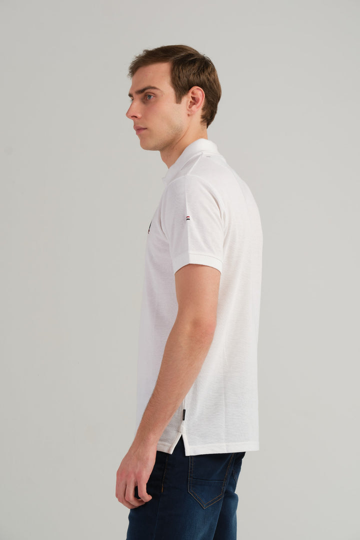 white polo shirt