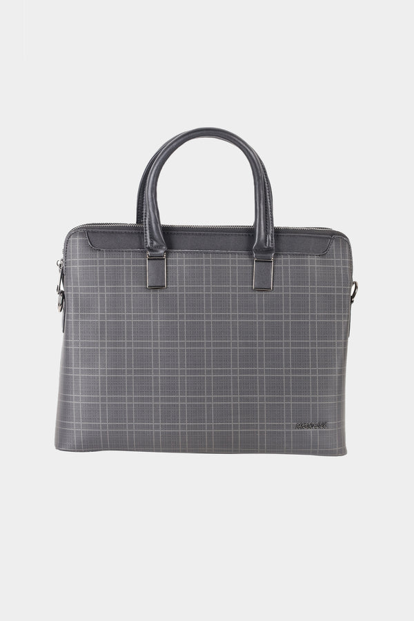 Black Checked Laptop Bag