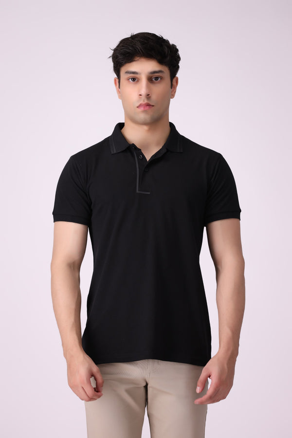 Black Fashion Polo Shirt