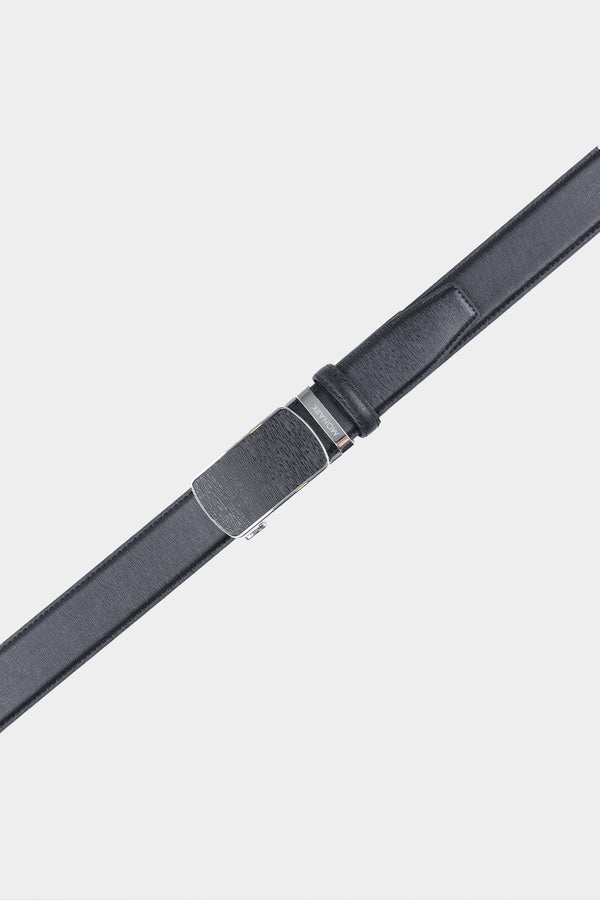 Black Textured Rachet Formal Belt