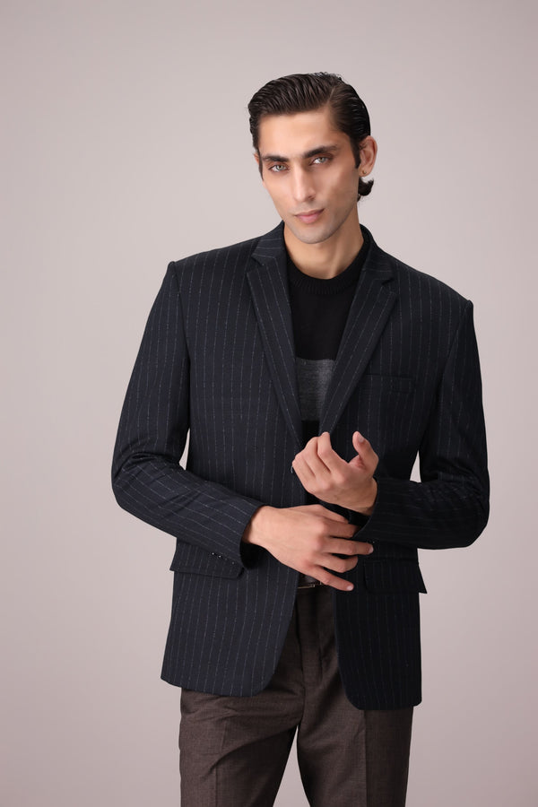 TEXTURED SLIM FIT COAT REGULAR FIT