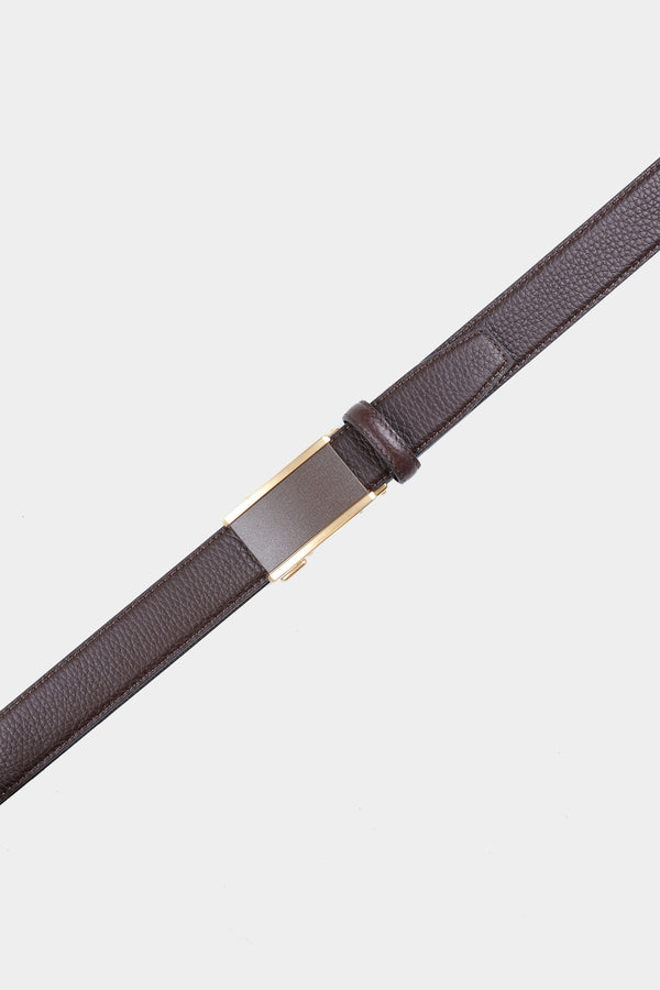 Brown Stone Textured Rachet Belt Buckel