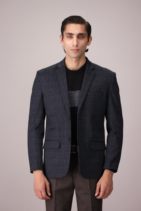 TEXTURED SLIM FIT COAT REGULAR FIT