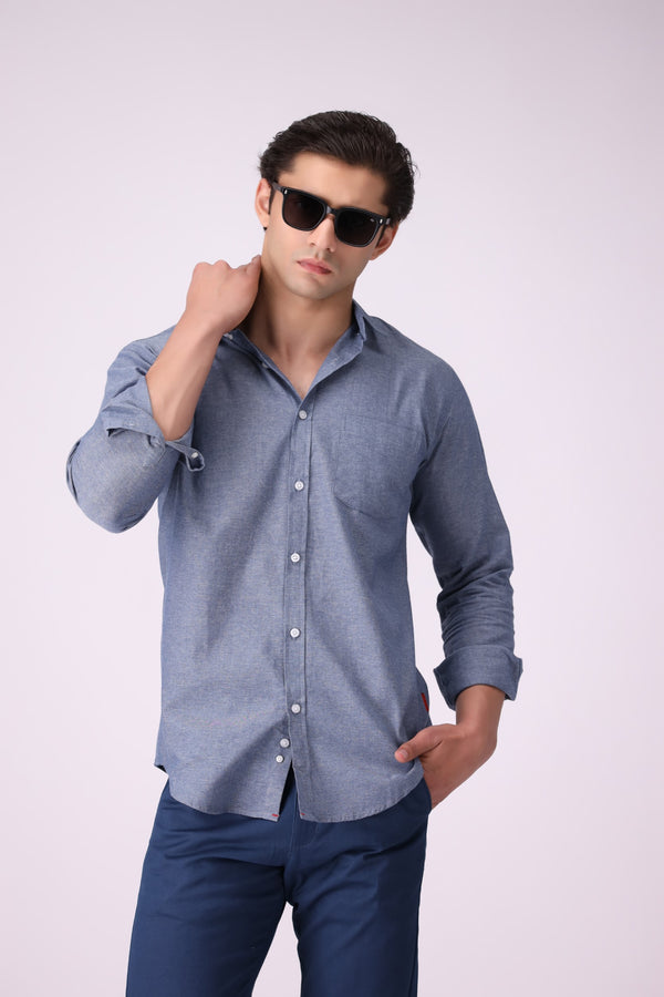 SkyBlue Regular-Fit Shirt