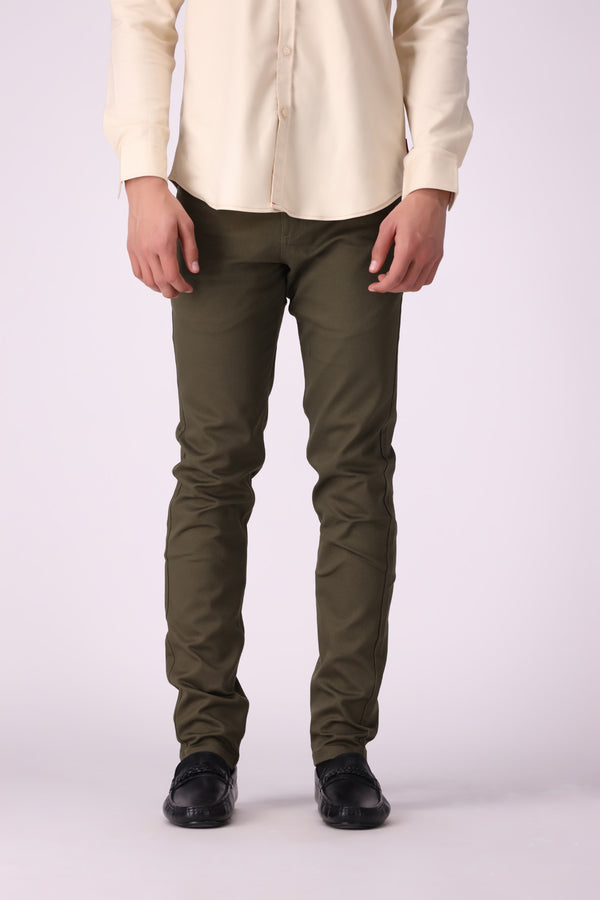 Tappered Fit Olive Pants