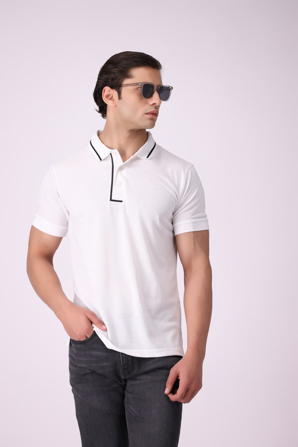 White Fashion Polo Shirt