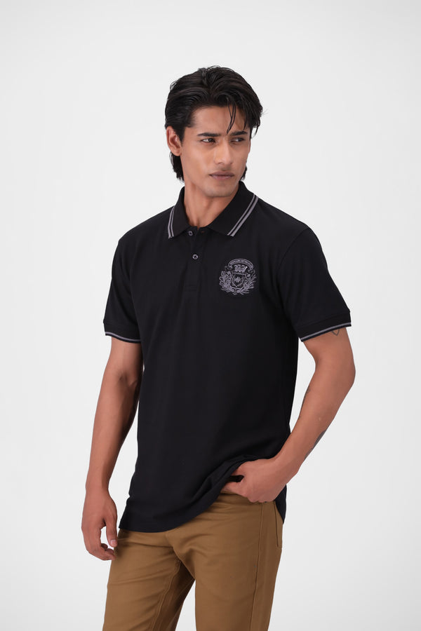 Solid Black Polo Shirt