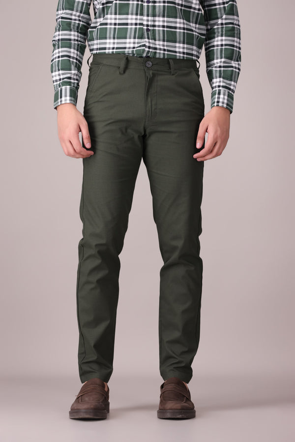 TAPPERED FIT COTTON PANTS