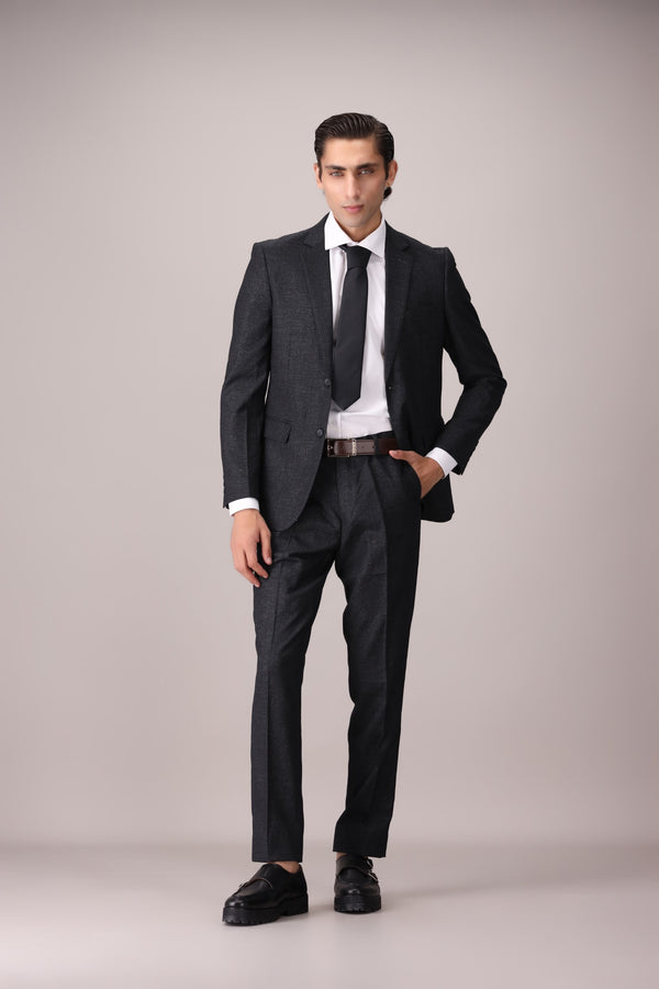 TEXTURED SLIM FIT 2-PCS SUIT