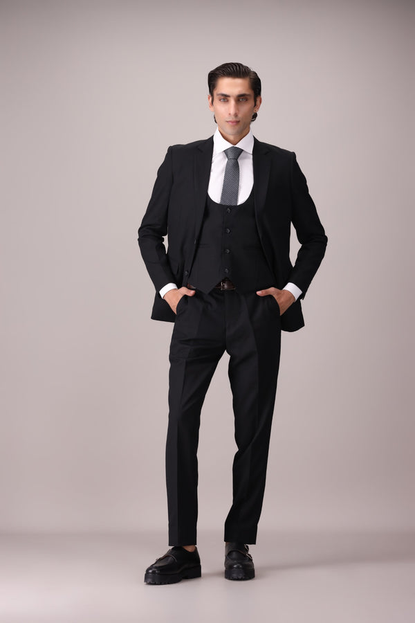 TEXTURED SLIM FIT 3-PCS SUIT