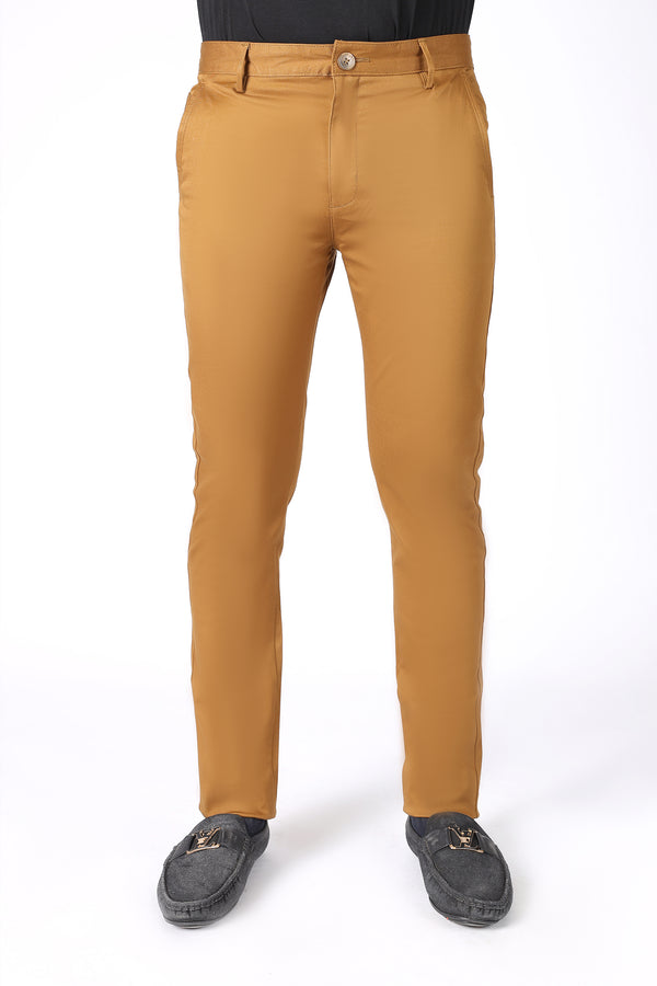 TAPPERED FIT COTTON PANTS