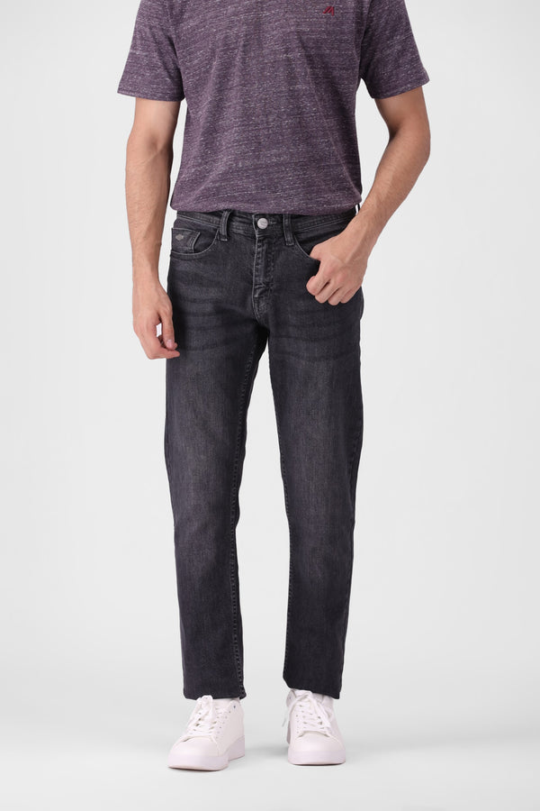 GREY STRAIGHT FIT JEANS