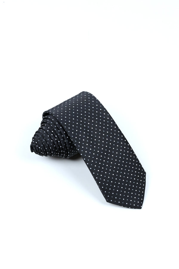 BLACK POLKA DOT TIE