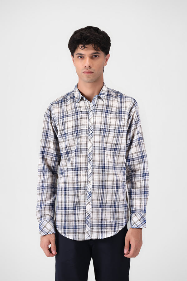 Blue Check Button Down Shirt