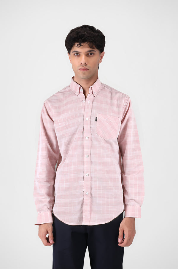 Pink Horizontal Button Down Shirt