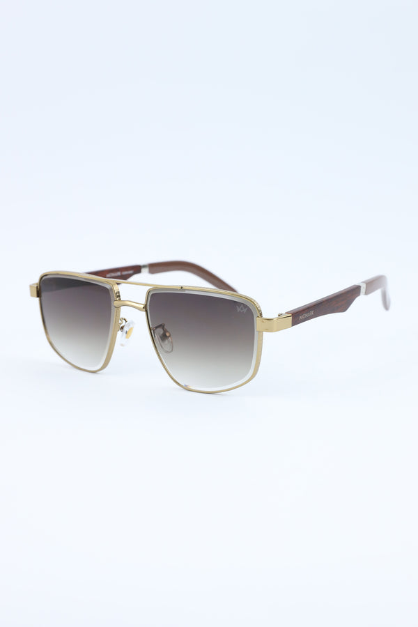 Golden Club Master Wood Frame Glasses